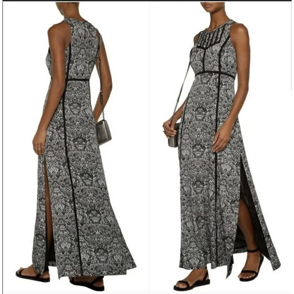 IRO Women’s Black/White Ridge Maxi Night Out Dress Size 36